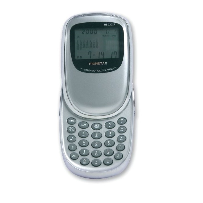C03-0046 - Calculadora de Plástico con Apertura Automática 4 en 1