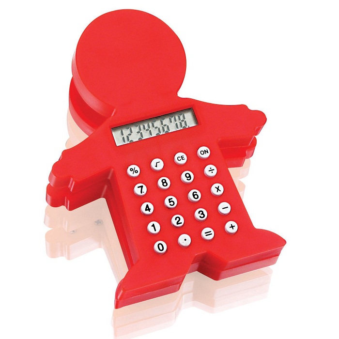 C03-0054 - Calculadora en Forma de Niño de Plástico con Pantalla LCD