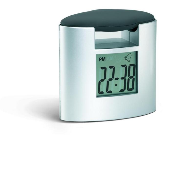 C04-0072 - Reloj Digital de Plástico con Termómetro, Alarma y Fecha 4 en 1