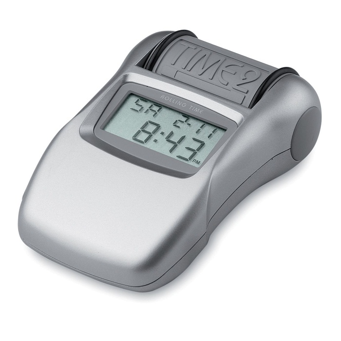 C04-0099 - Reloj de Plástico para Escritorio con Rodillo y Alarma 3 en 1