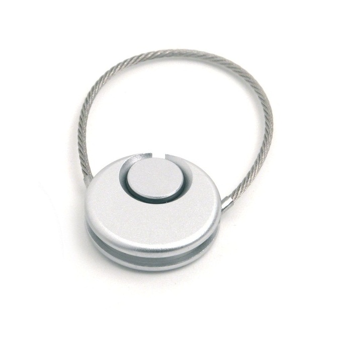 C08-0133 - Llavero Redondo de Aluminio con Cable