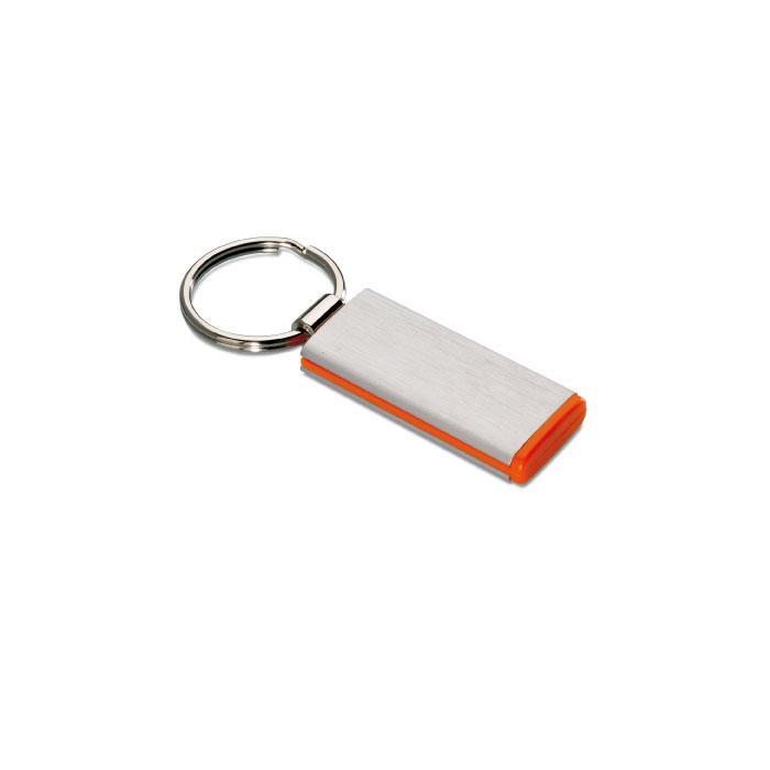 C08-0154 - Llavero de Metal con Etiqueta de Plástico y Aluminio 2 en 1