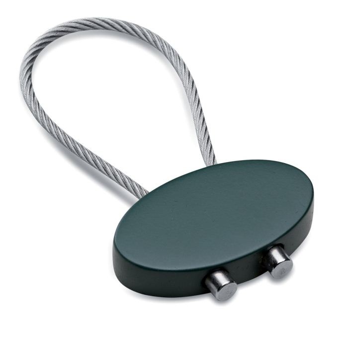 C08-0169 - Llavero Ovalado de Metal con Cable 2 en 1