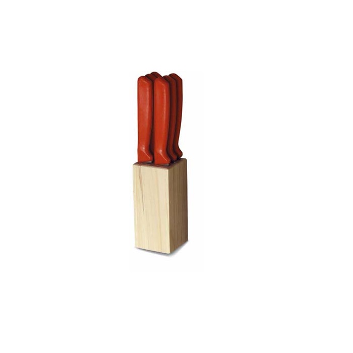 IT2266.SOB - Set de Cuchillos de Metal y Plástico con Base de Madera