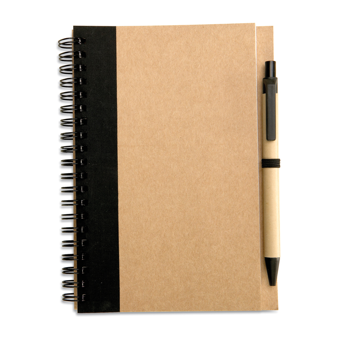 IT3775 - Libreta Biodegradable con Bolígrafo de Cartón Reciclado 2 en 1