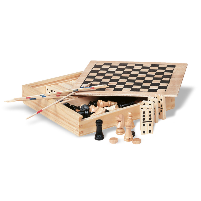 KC2941 - Caja de Madera con 4 Juegos