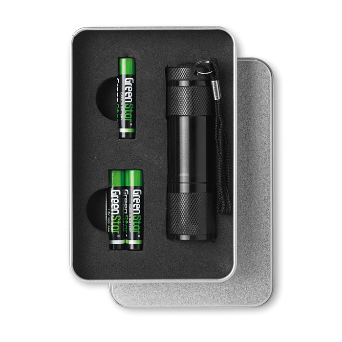 KC6860 - Linterna LED de Aluminio en Caja de Hojalata