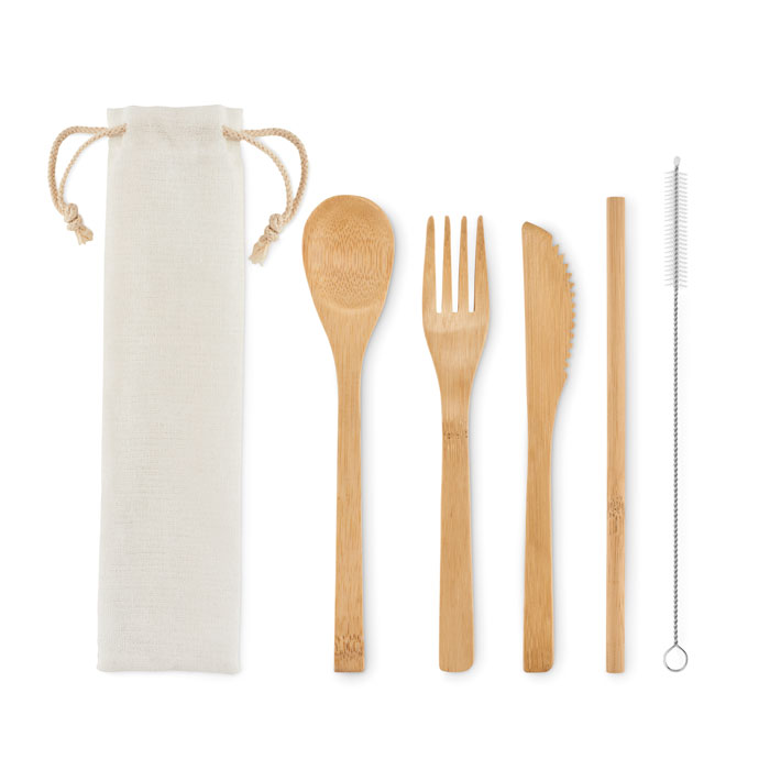 MO6121 - Set de Cubiertos de Bambú