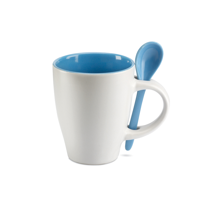 MO7344 - Taza con Cuchara de Cerámica 250 ml