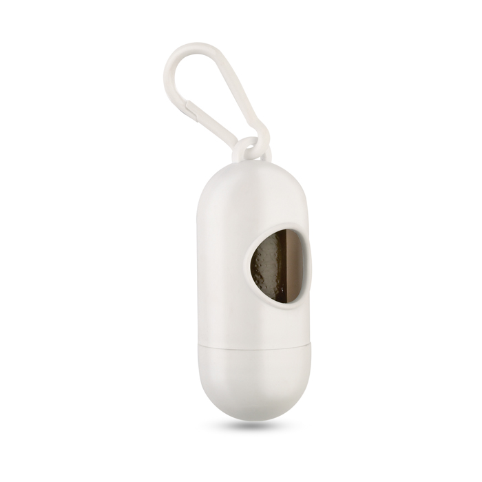 MO7681 - Contenedor de Bolsas de Plástico para Mascotas con Mosquetón y Bolsas de Basura de PE 3 en 1