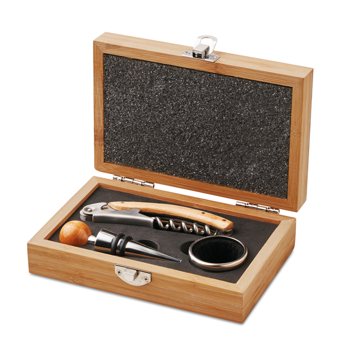MO8147 - Set de Vino en Caja de Bambú