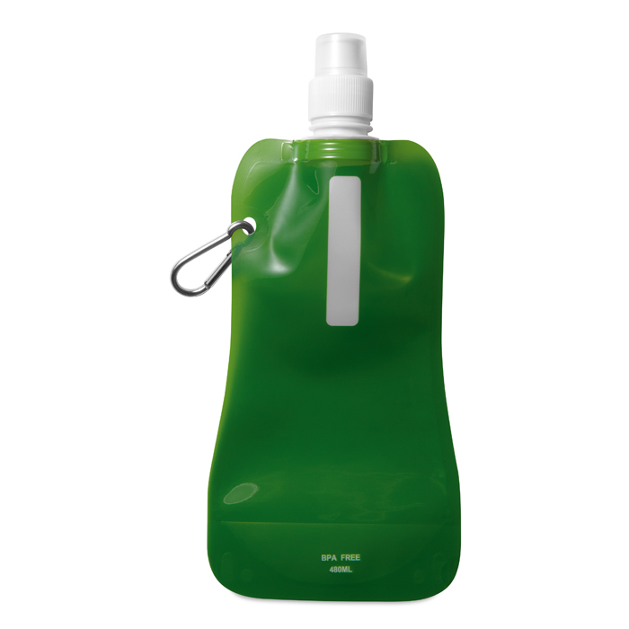 MO8294 - Botella Plegable de PET con Mosquetón de Aluminio 480 ml