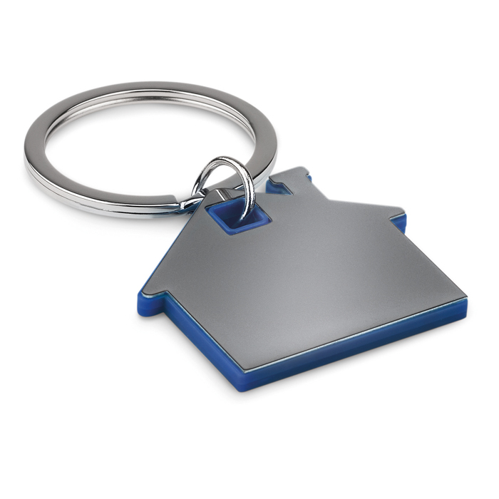 MO8877 - Llavero con Forma de Casa de Acero Inoxidable y ABS