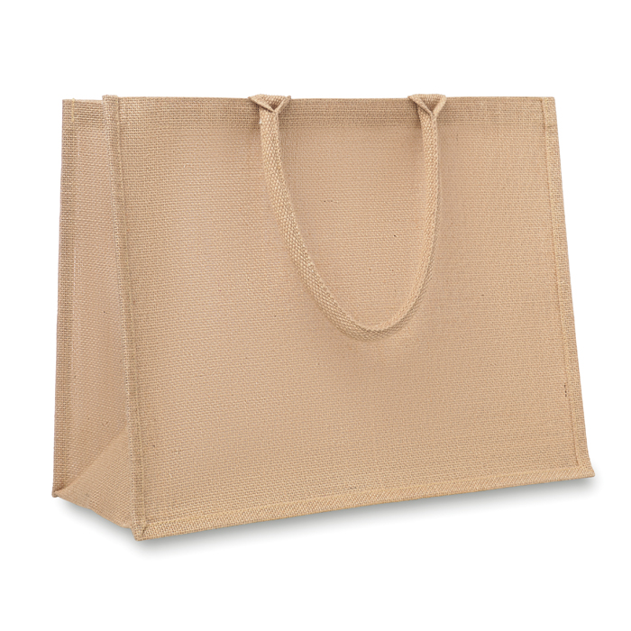 MO8965 - Bolsa de Mano Laminada para Compras de Yute y Algodón