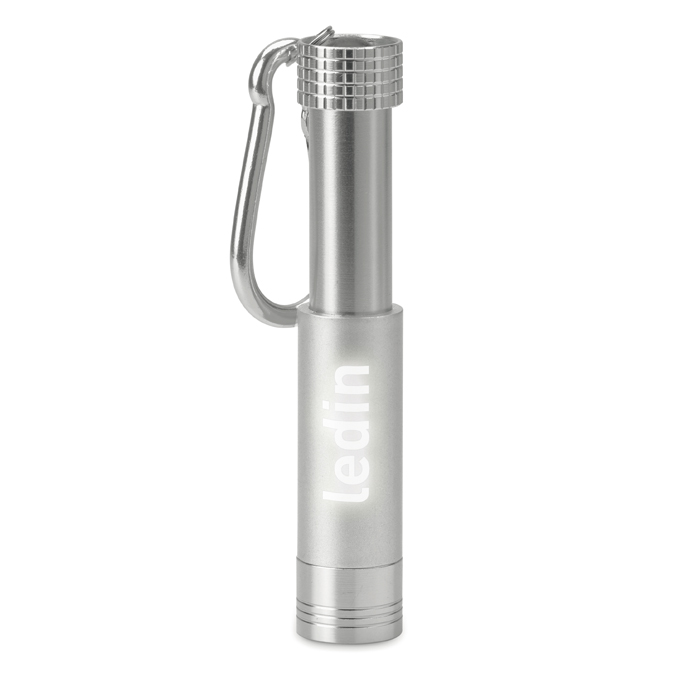 MO9381 - Mini Linterna LED de Aluminio y ABS con Llavero