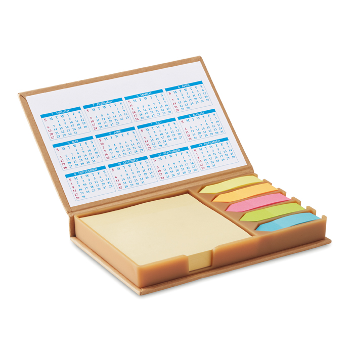 MO9394 - Set de Escritorio con Calendario, Notas y Banderas Adhesivas 3 en 1