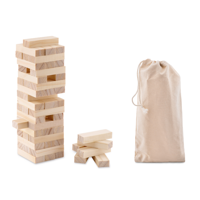 MO9574 - Juego de Mesa de Torre de Madera en Estuche de Algodón