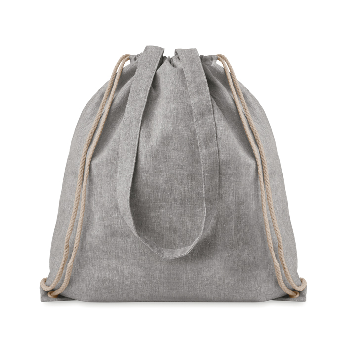 MO9603 - Bolsa de Mano Bicolor Tipo Morral de Algodón y PL/PES Reciclado