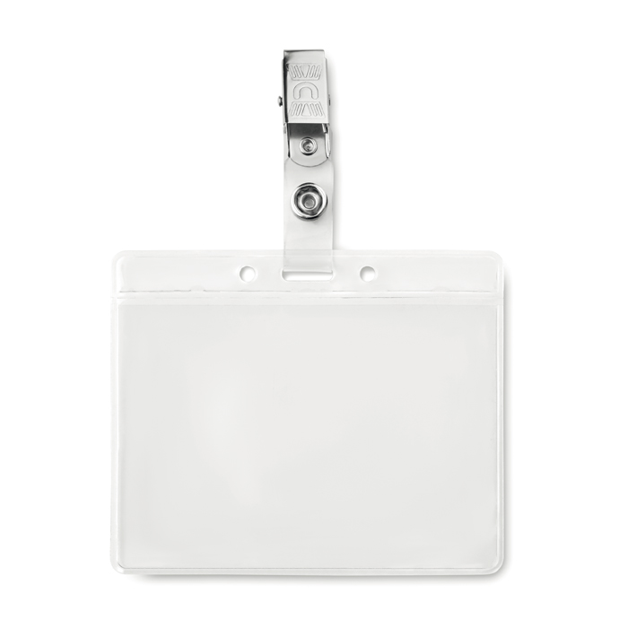 MO9642 - Porta Identificación de PVC con Clip de Metal