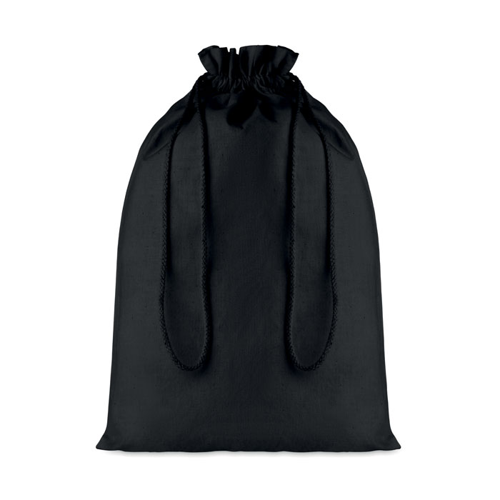 MO9733 - Bolsa Grande Negra de Regalo Tipo Morral de Algodón