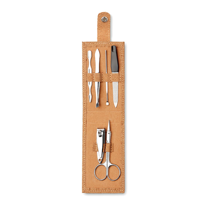 MO9798 - Set de Manicura de Acero Inoxidable en Estuche de Corcho