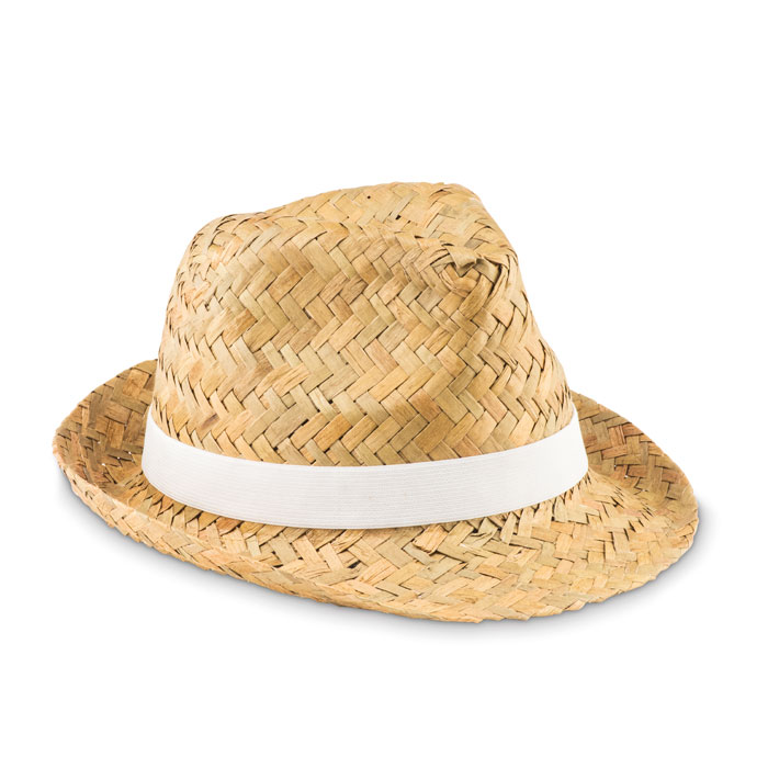 MO9844 - Sombrero de Paja Natural con Banda de PL/PES