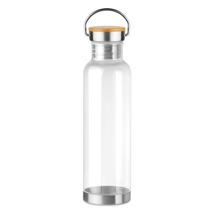 MO9850 - Botella Tritan™ con Base y Tapa de Acero Inoxidable con Bambú 800 ml.
