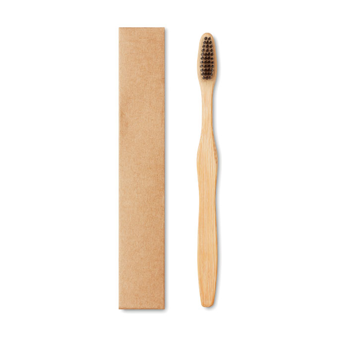 MO9877 - Cepillo de Dientes de Bambú y Nylon en Caja de Papel Kraft