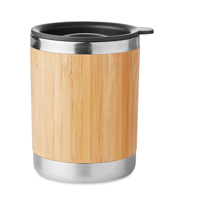 MO9937 - Termo Lokka de Acero Inoxidable y Bambú 250 ml.