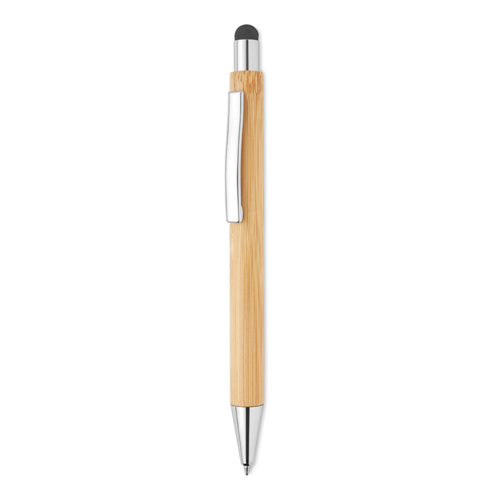 MO9945 - Bolígrafo Bayba de Bambú con Lápiz Óptico 2 en 1