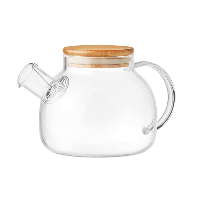MO9963 - Tetera de Vidrio y Tapa de Bambú con Infusor de Acero Inoxidable 850 ml